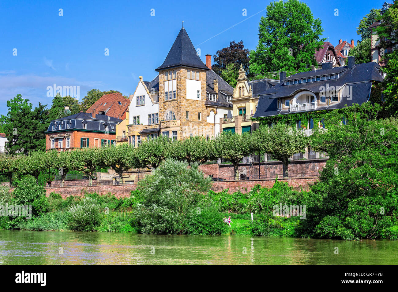 Leben auf dem Neckar Stockfotografie Alamy
