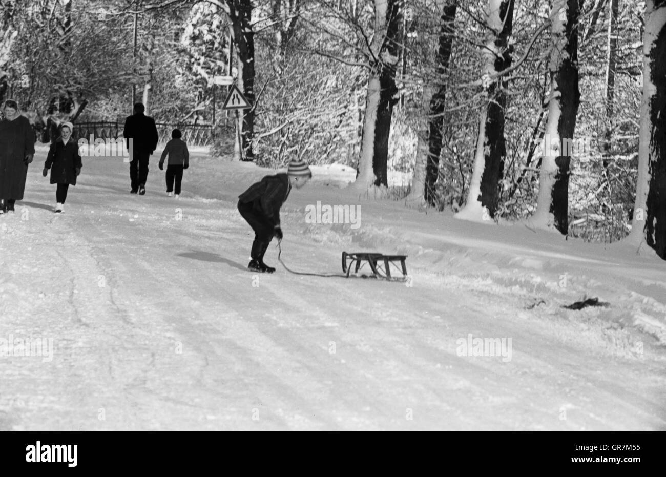 Bw Winter 1972 Stockfoto