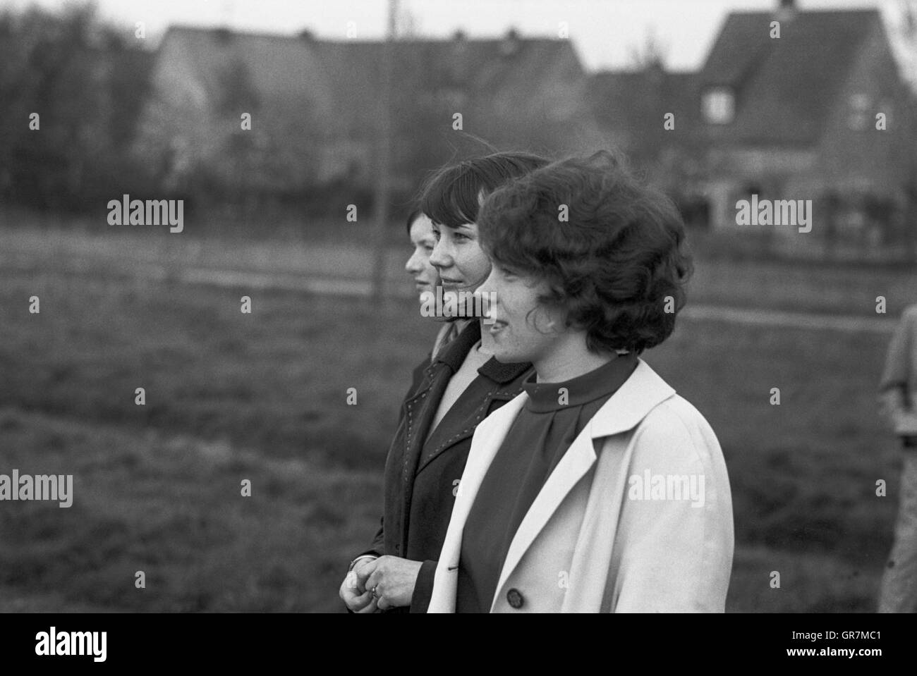 Junges Mädchen 1965 Bw Stockfoto