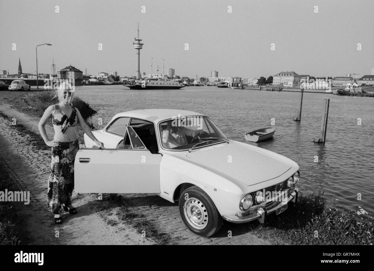 Alfa Romeo 1972 Bw Stockfoto