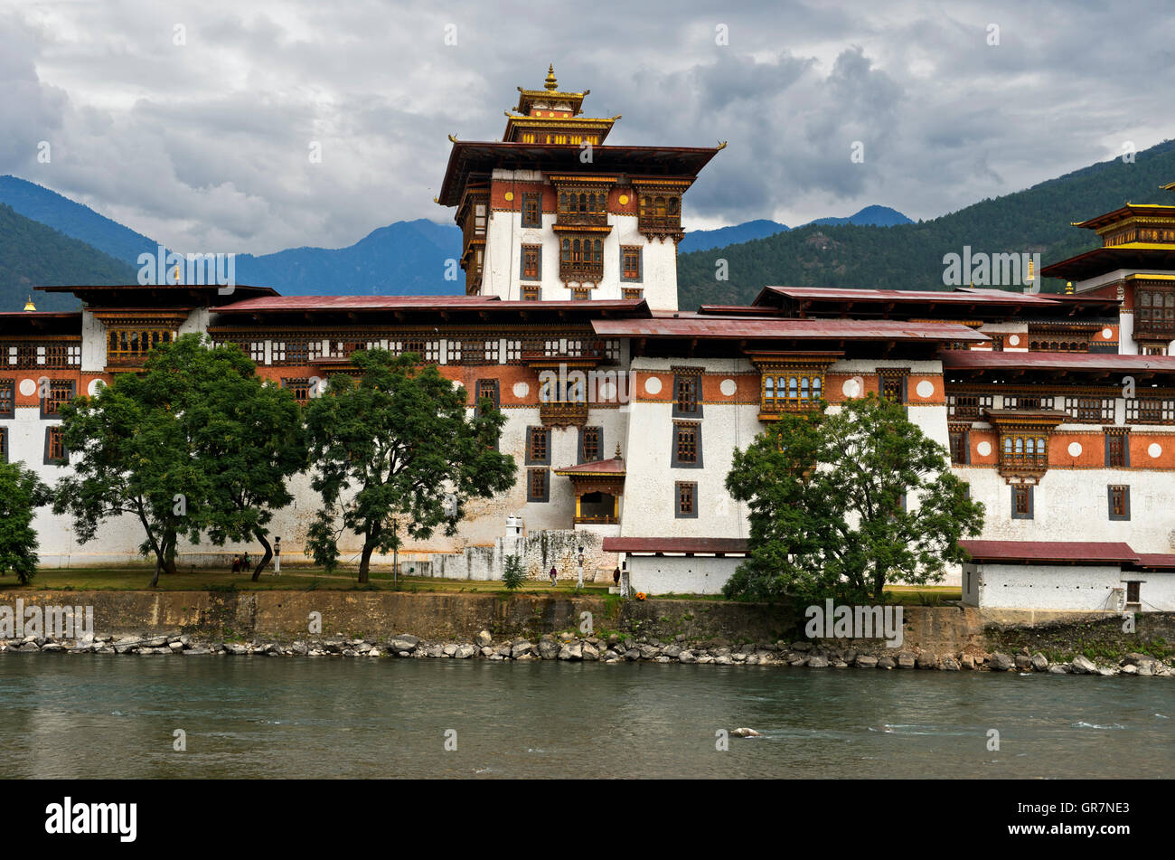 Kloster und Festung Punakha Dzong, Punakah, Bhutan Stockfoto