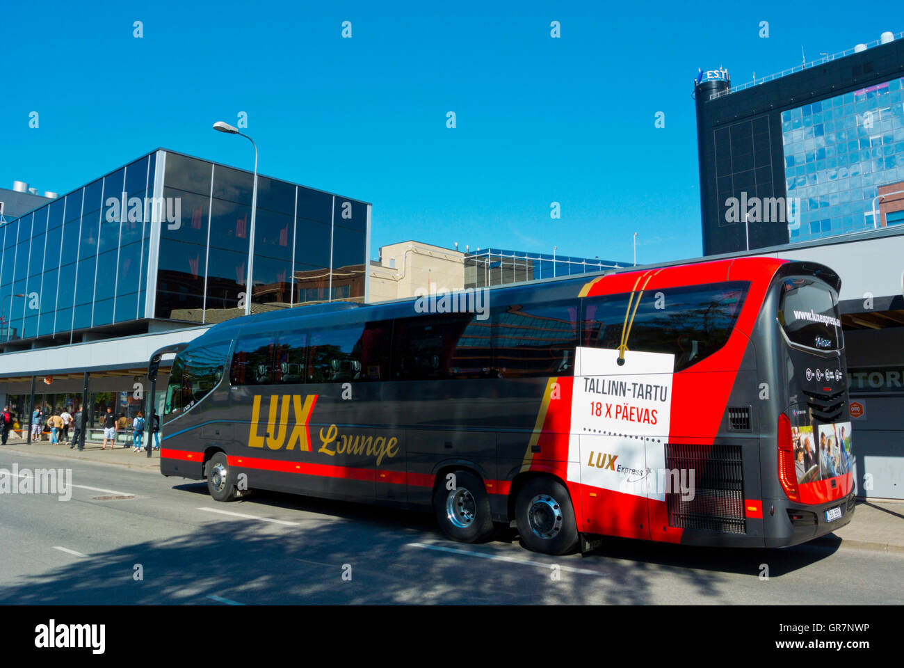 Lux Speditionsgesellschaft, long distance bus Station, Tartu, Estland, Baltikum, Europa Stockfoto