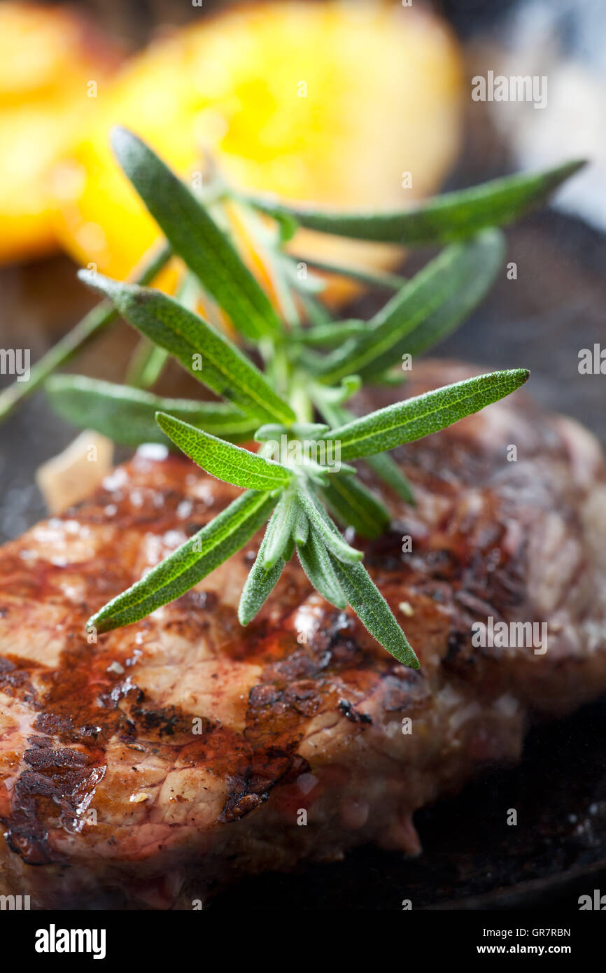 Gegrilltes Steak Stockfoto