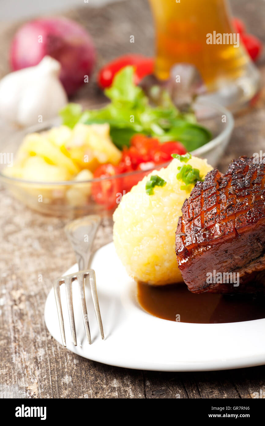 Gebratenes Schweinefleisch Stockfoto