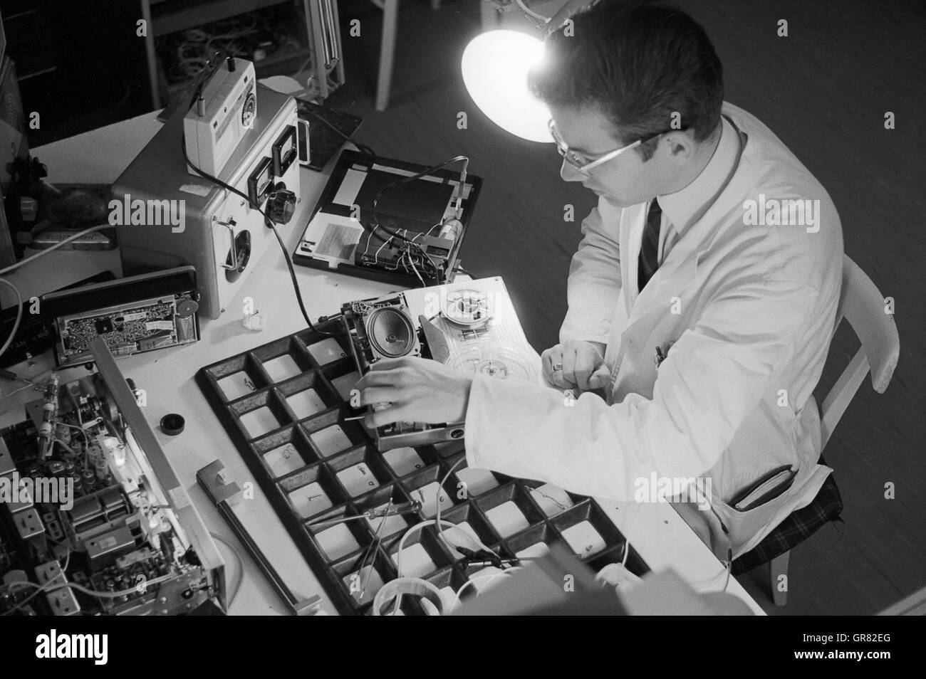 Radio und TV Techniker 1969 Stockfoto