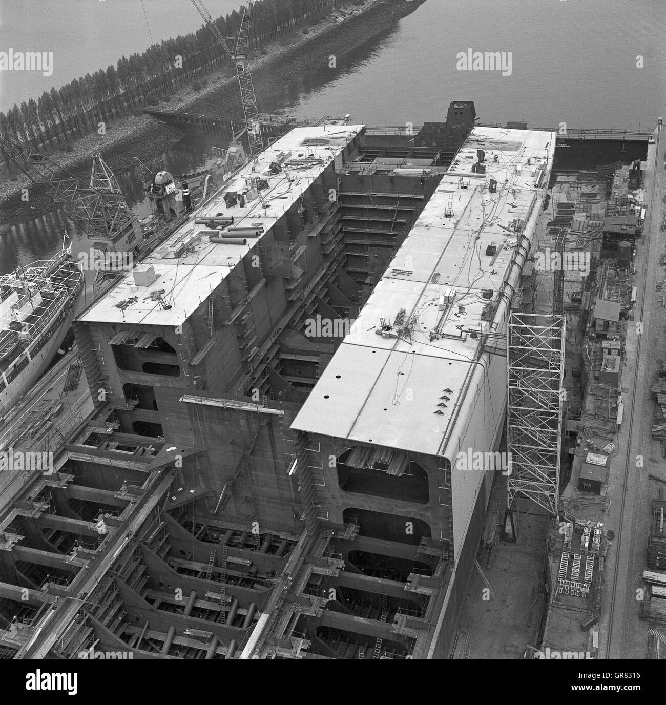 Werft Ag Weser Bremen 1972 Bw Stockfoto