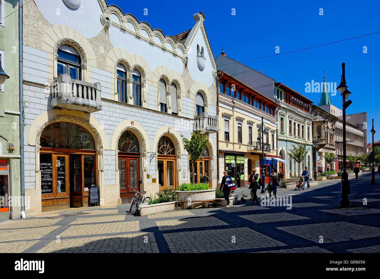 Kaposvar Center, Fö U. Mit Haus Nr. 10, Ungarn Stockfoto