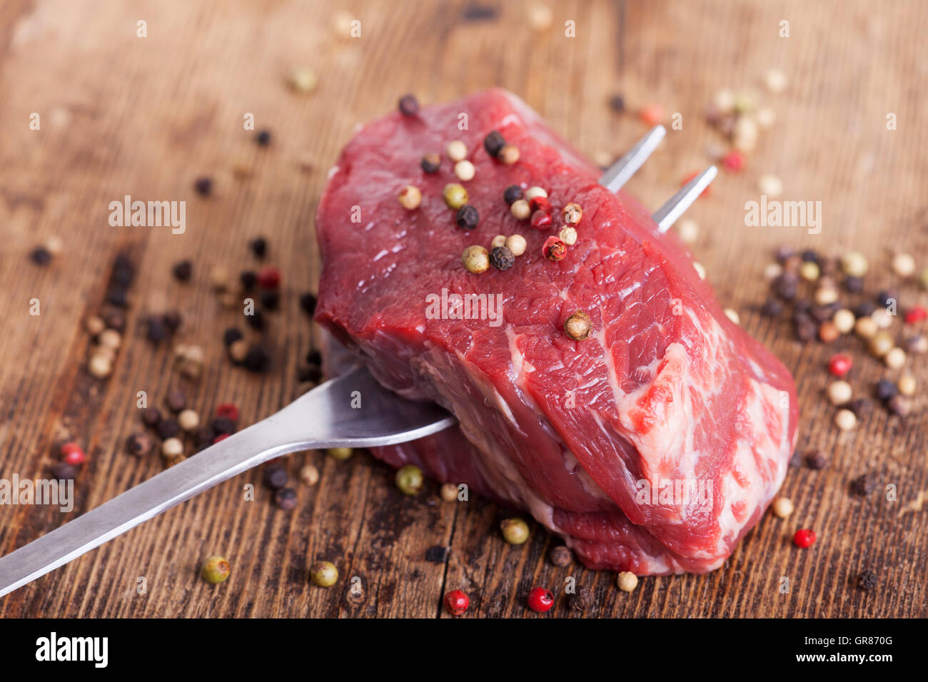 Rohen Steak Stockfoto