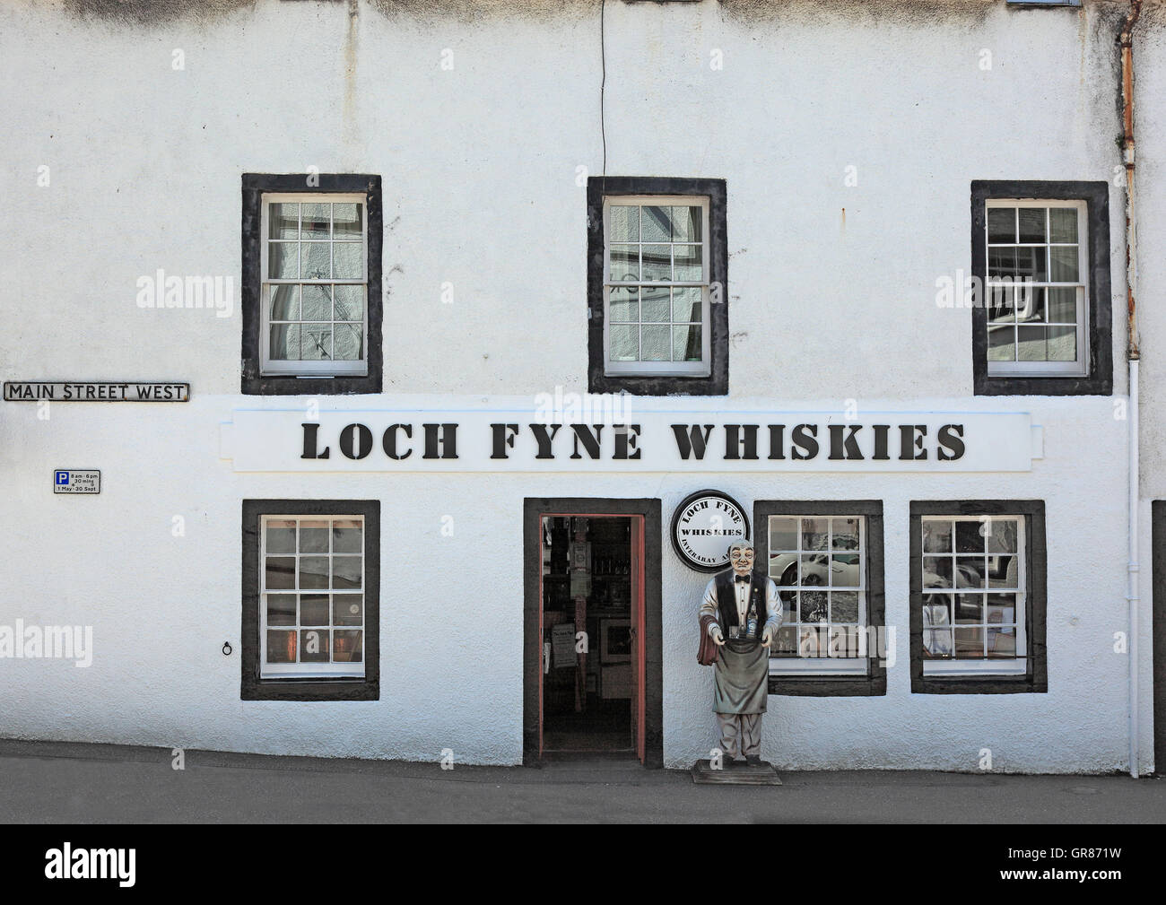 Schottland, Inveraray, Whisky-Shop, legen Sie in den schottischen Unitary Authority Argyll und Bute, liegt am Ufer des Einlasses Loch F Stockfoto