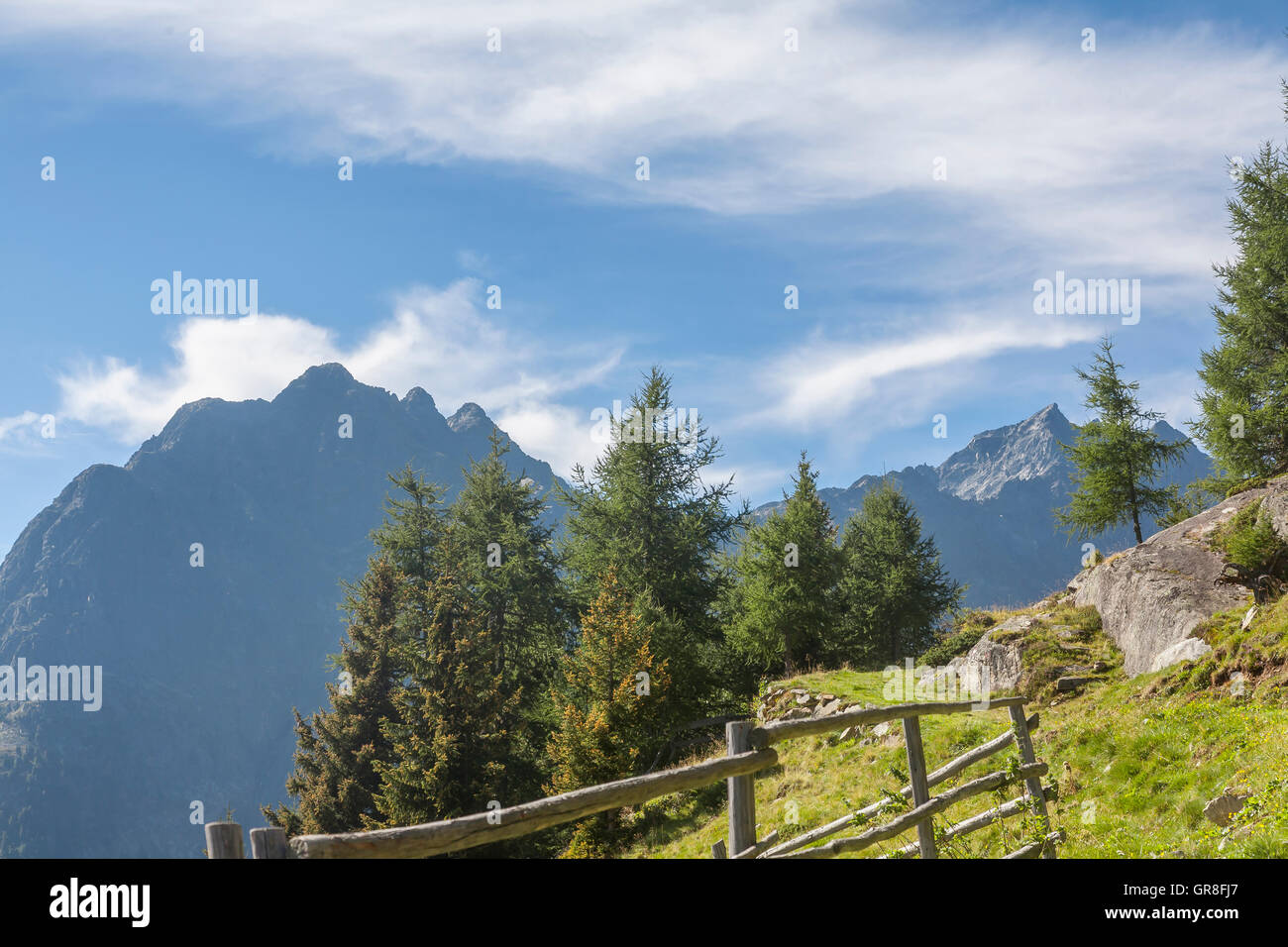 Wandern In den Ötztaler Alpen Stockfoto
