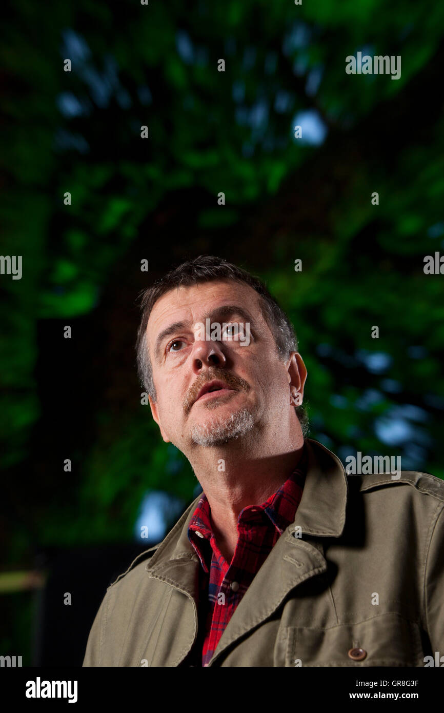 Mark Billingham, englische Krimiautorin, auf dem Edinburgh International Book Festival. Edinburgh, Schottland. 27. August 2016 Stockfoto