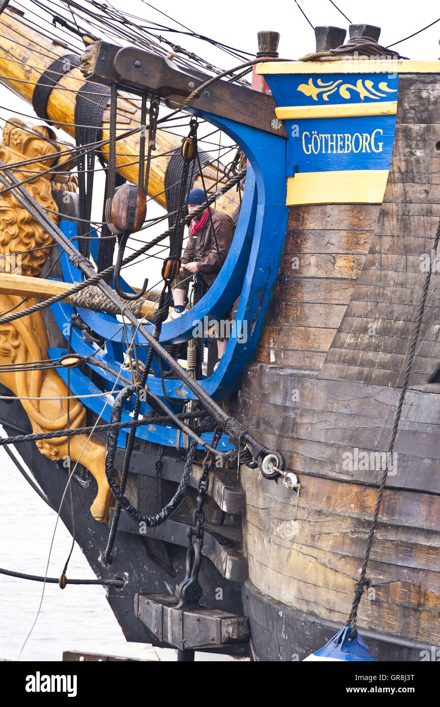 Alte schwedische Segeln Schiff Götheborg Stockfoto