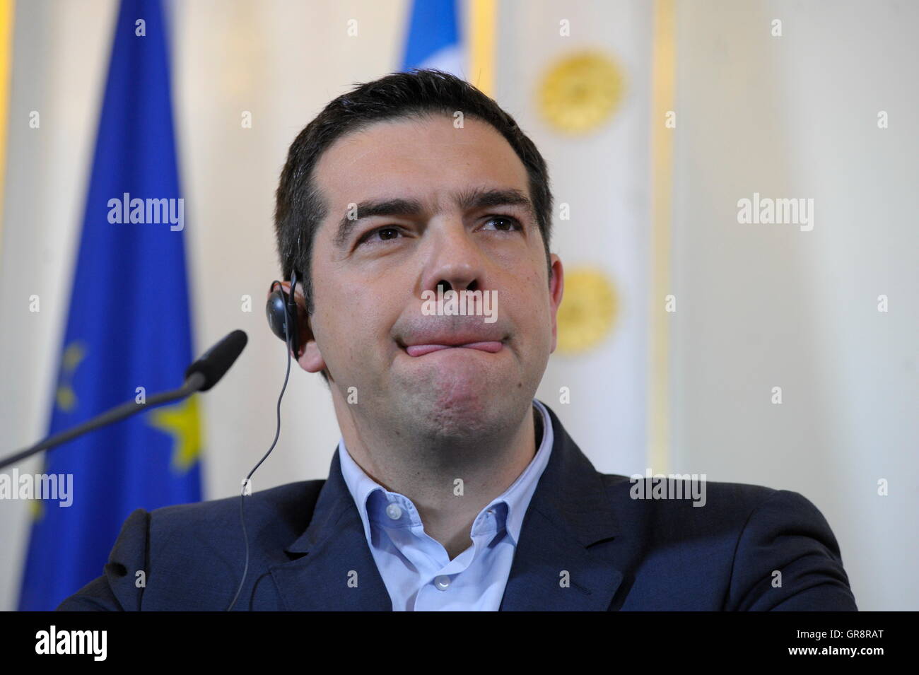 Arbeitsbesuch von dem griechischen Premierminister Alexis Tsipras In Wien Stockfoto