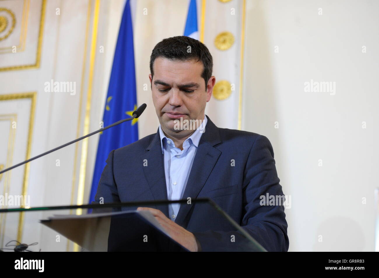 Arbeitsbesuch von dem griechischen Premierminister Alexis Tsipras In Wien Stockfoto