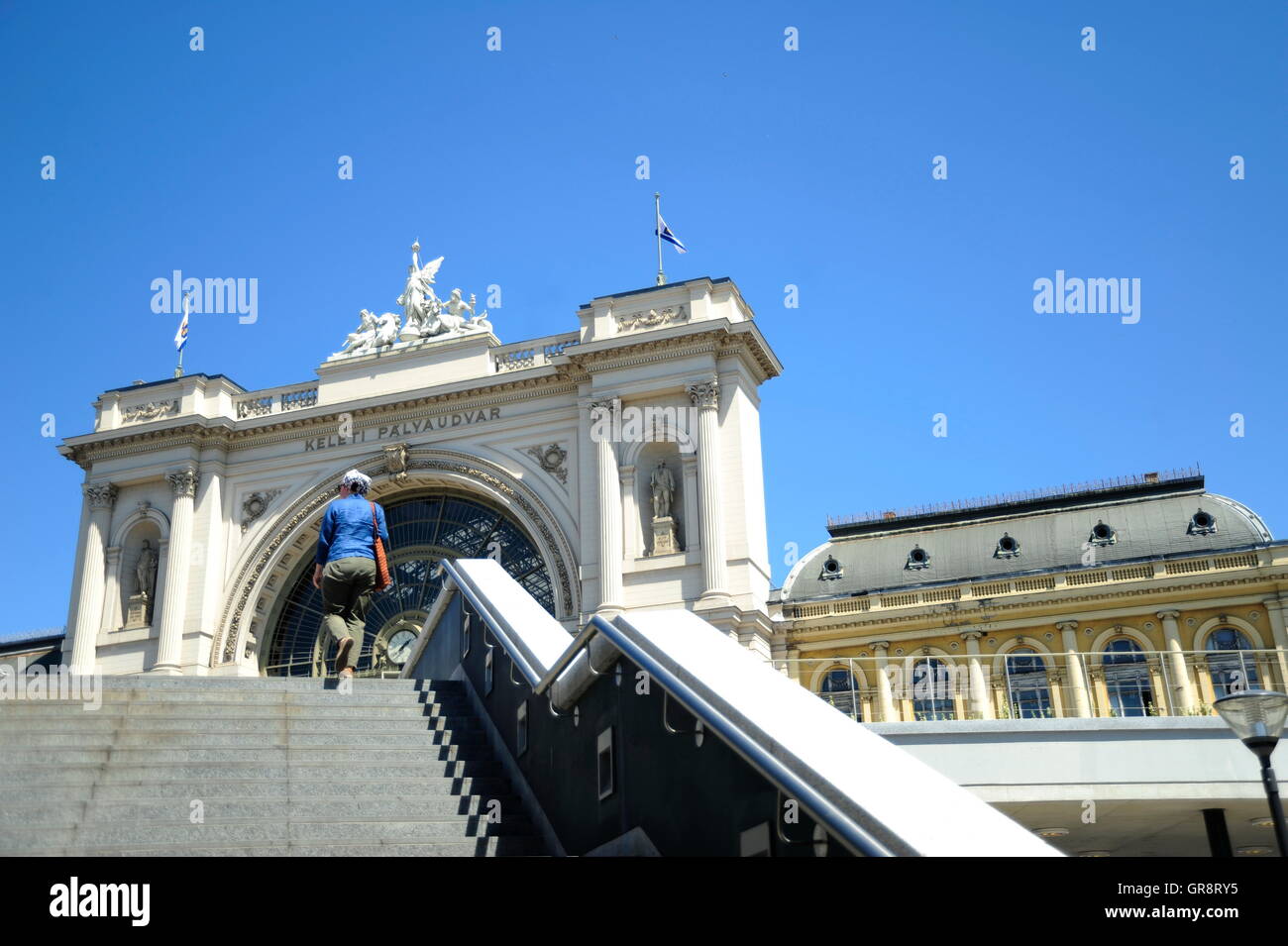 Bahnhof Budapest Keleti Stockfoto