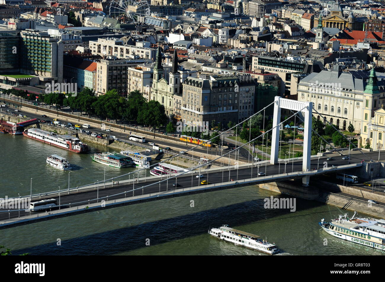 Blick vom Gellertberg In Budapest Stockfoto