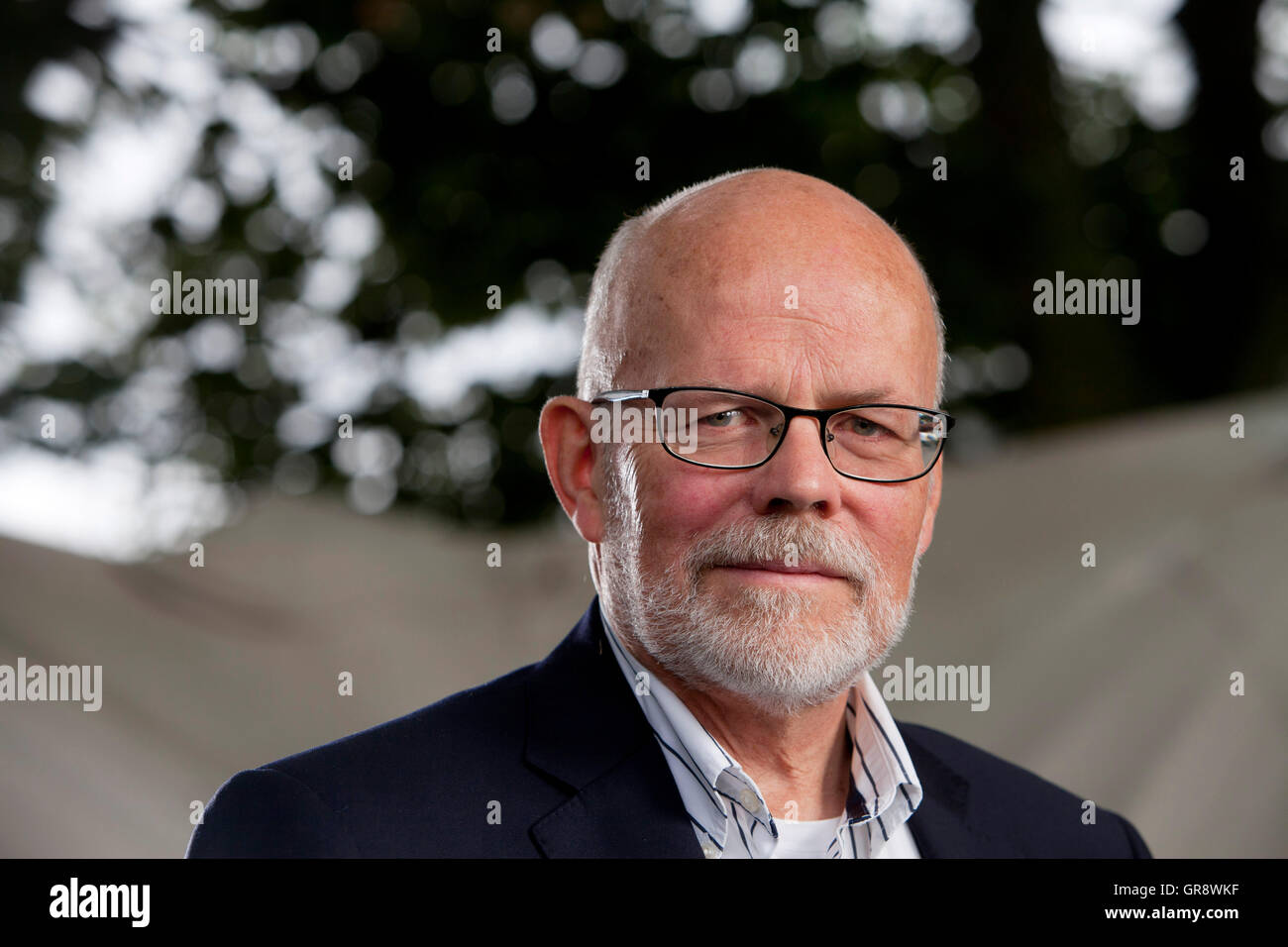 Michael Schmidt OBE FRSL, Mexikanisch-britische Dichter, Autor, Gelehrter und Herausgeber, auf dem Edinburgh International Book Festival. Edinburgh, Schottland. 28. August 2016 Stockfoto