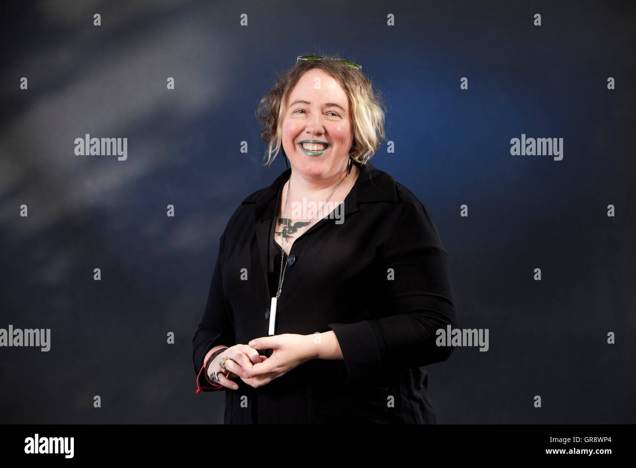 Kelly Link, US-amerikanischer Herausgeber und Autor von Kurzgeschichten, auf dem Edinburgh International Book Festival. Edinburgh, Schottland. 28. August 2016 Stockfoto