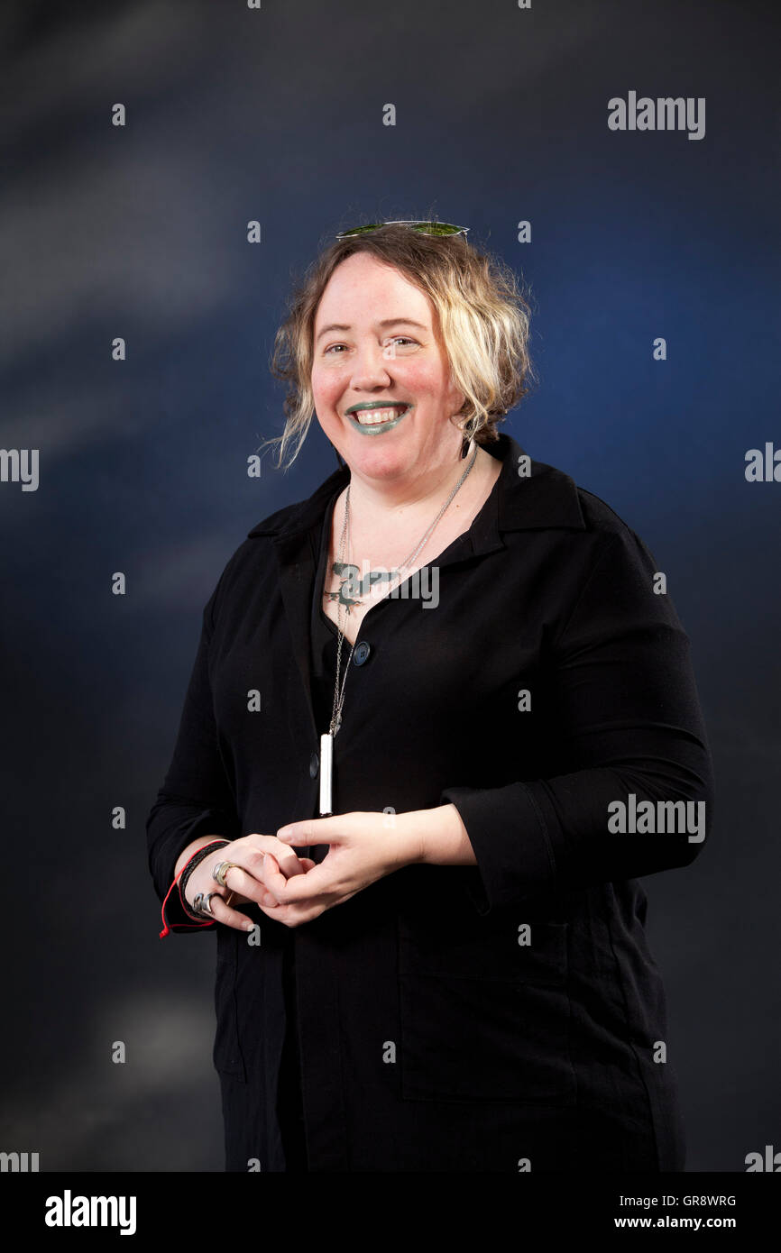Kelly Link, US-amerikanischer Herausgeber und Autor von Kurzgeschichten, auf dem Edinburgh International Book Festival. Edinburgh, Schottland. 28. August 2016 Stockfoto