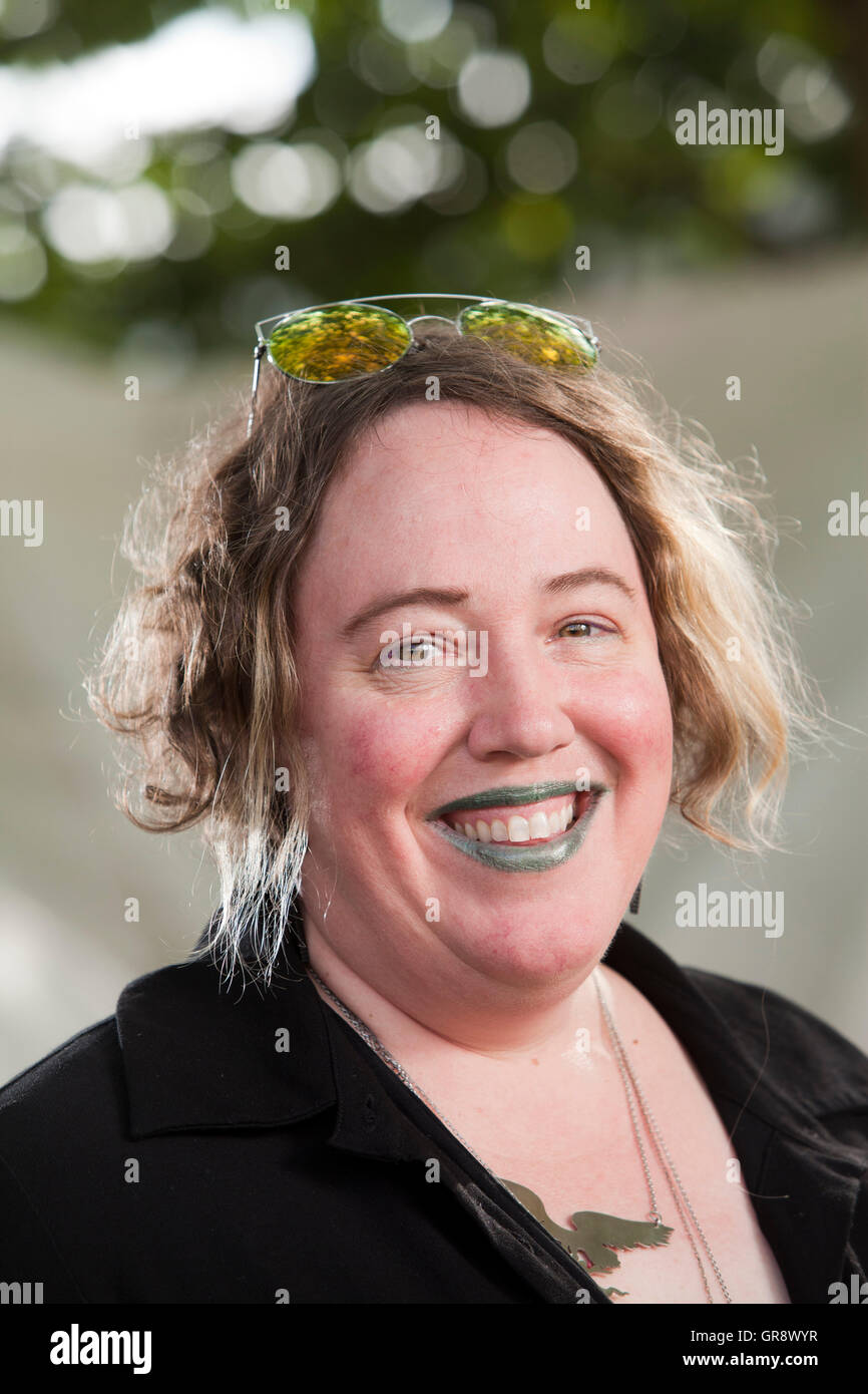 Kelly Link, US-amerikanischer Herausgeber und Autor von Kurzgeschichten, auf dem Edinburgh International Book Festival. Edinburgh, Schottland. 28. August 2016 Stockfoto