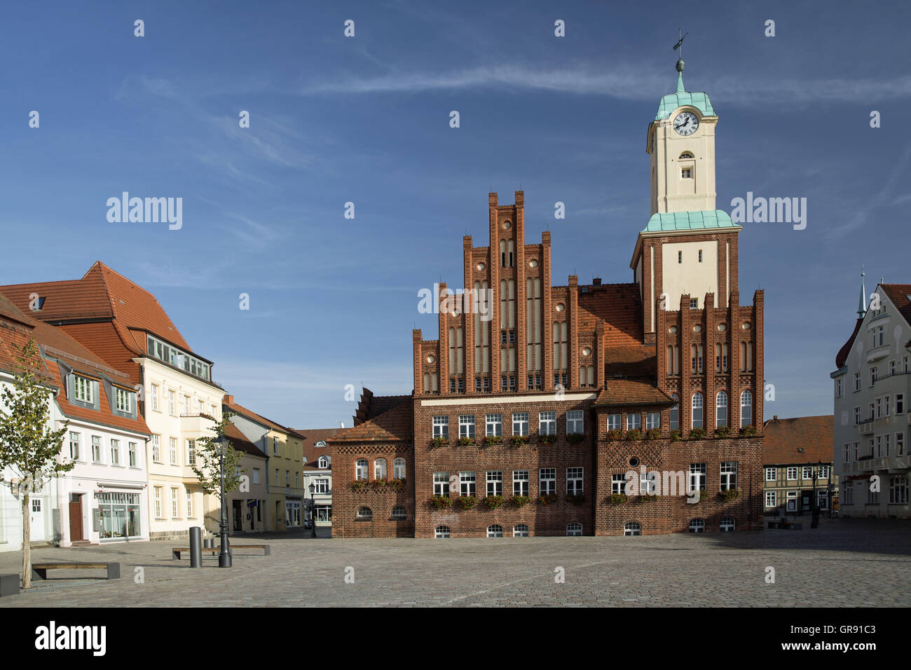 Rathaus auf dem Marktplatz In Wittstock Dosse, Mecklenburg Vorpommern