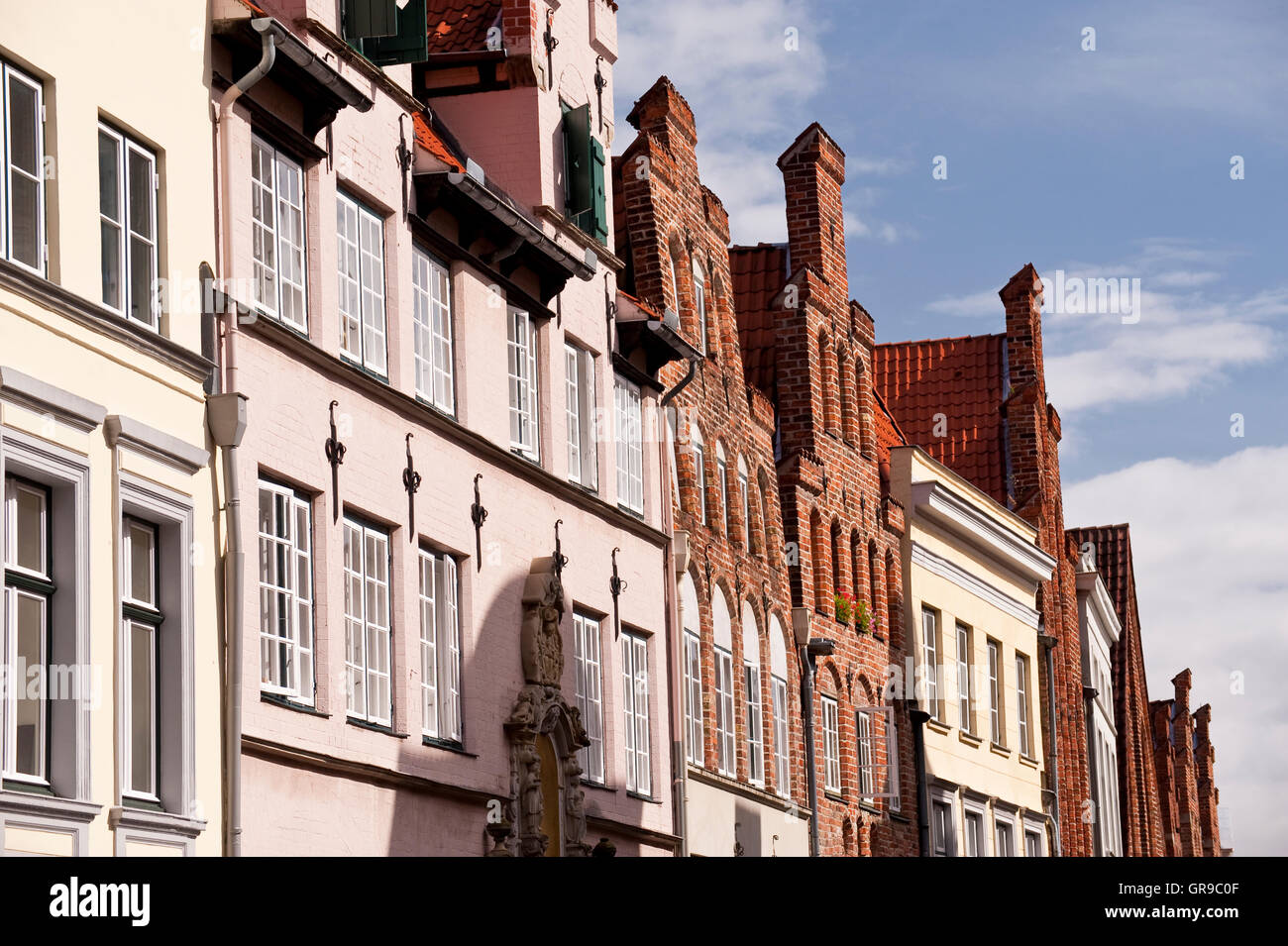 Architektonisches Detail In Lübeck Stockfoto