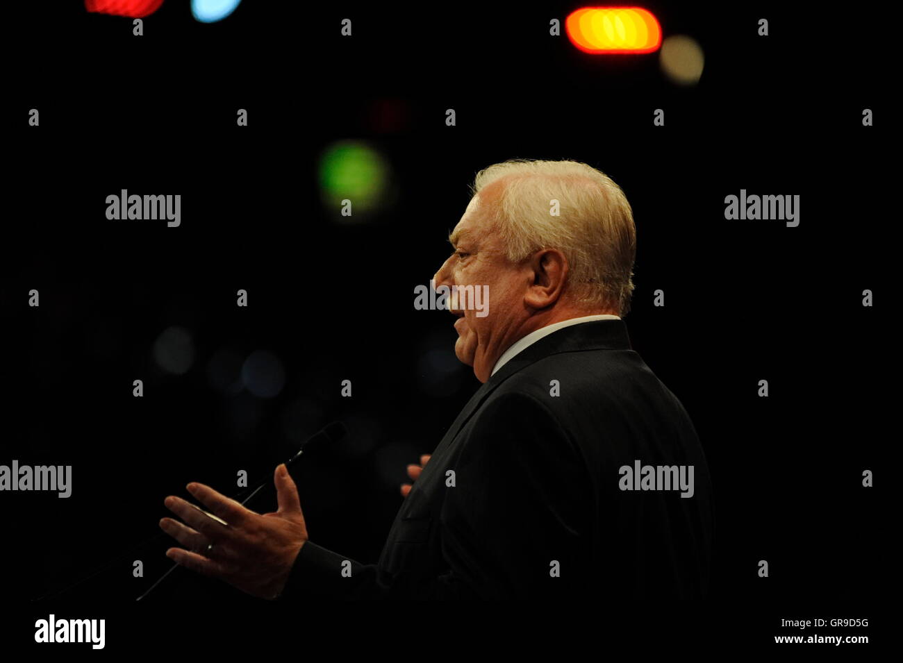 Kampagne-Veranstaltung mit Dr. Michael Häupl Stockfoto