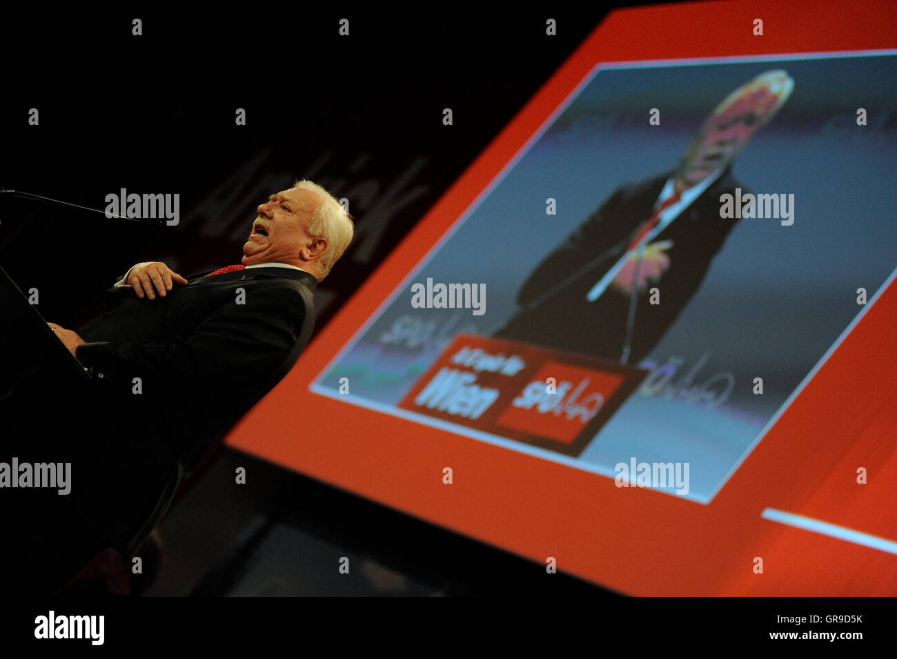 Kampagne-Veranstaltung mit Dr. Michael Häupl Stockfoto