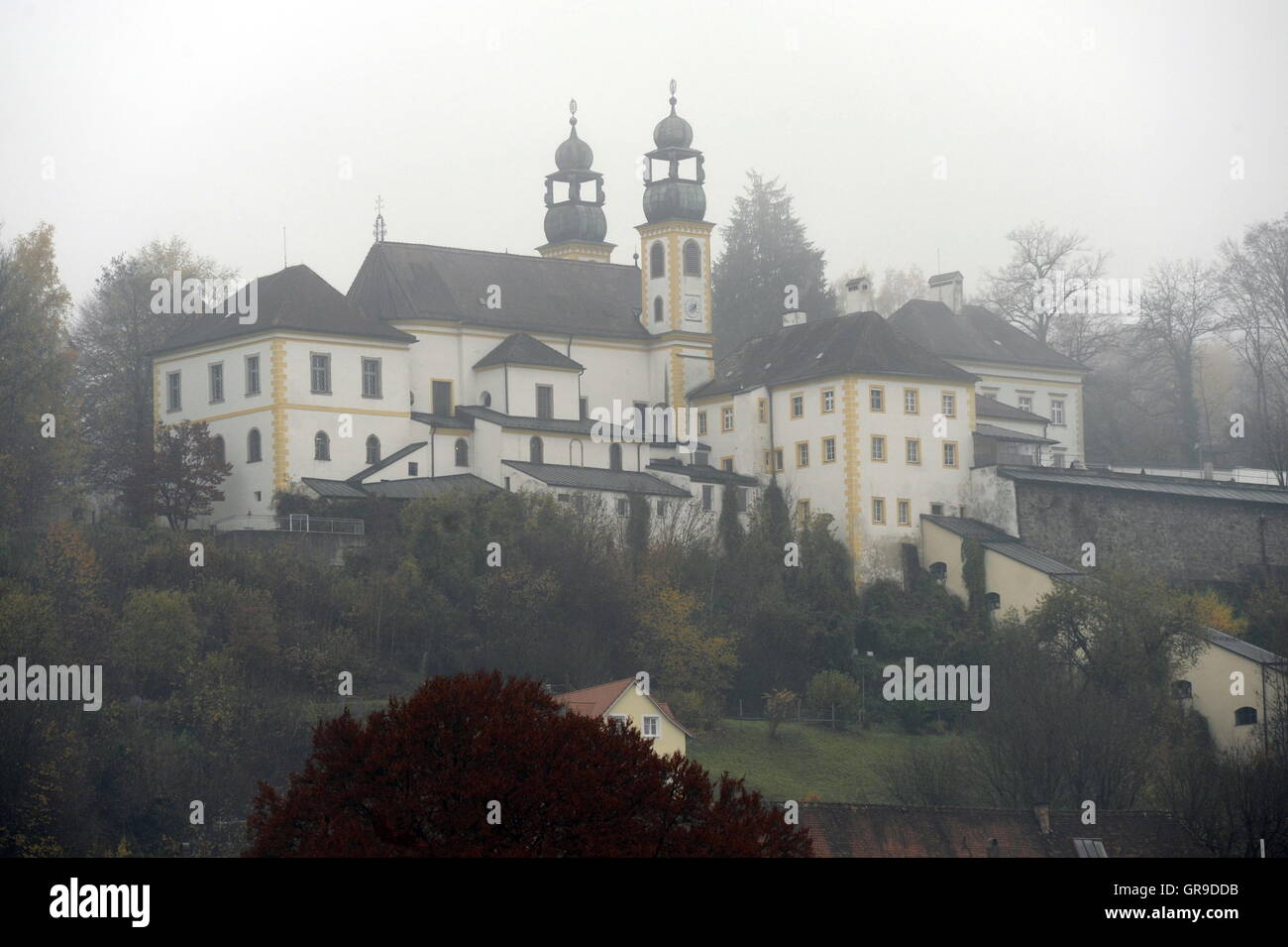 Passau, mit Blick auf die Wallfahrtskirche Mariahilf Stockfoto