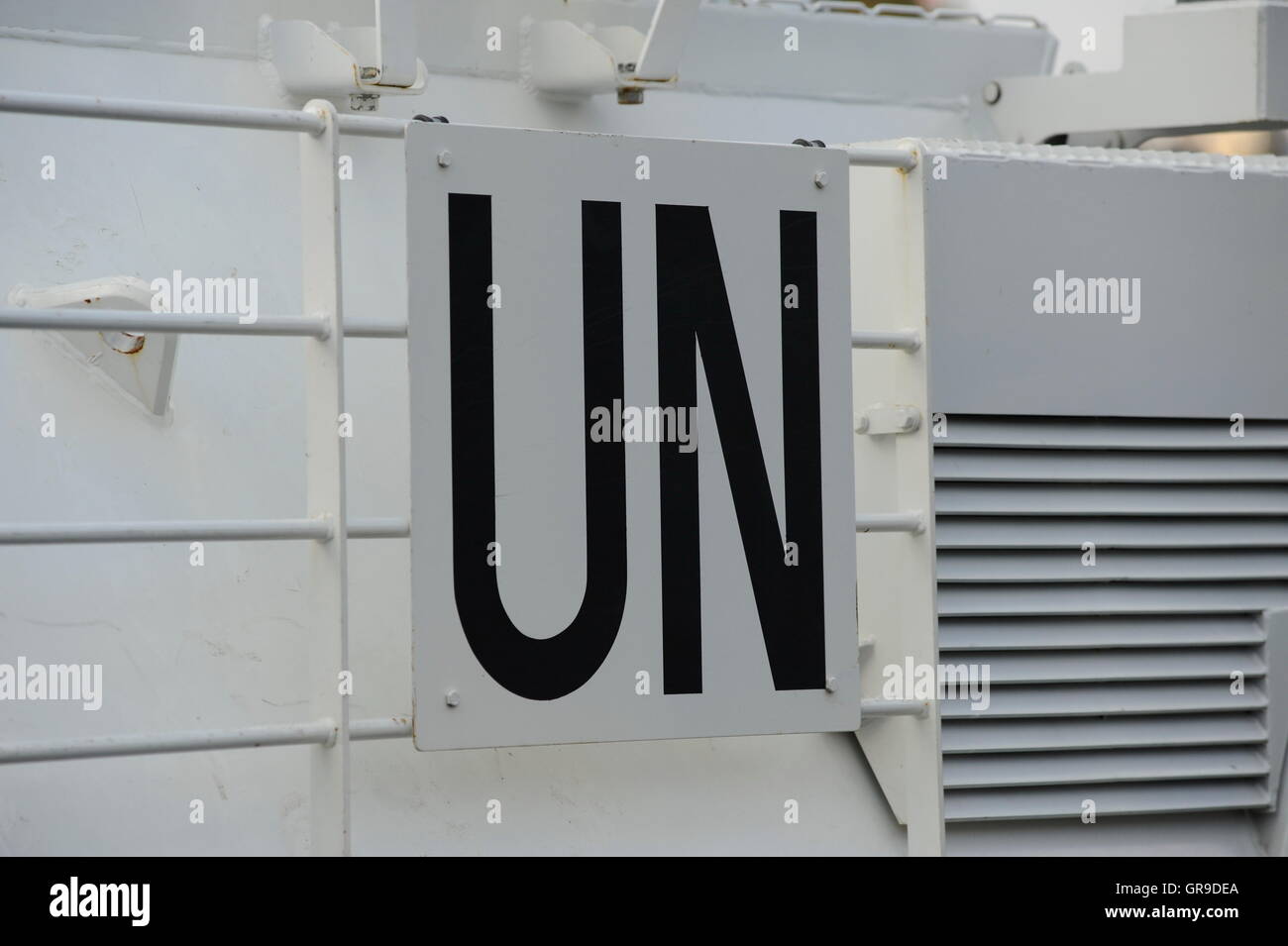 UN, UN-Zeichen, symbolisches Bild Stockfoto