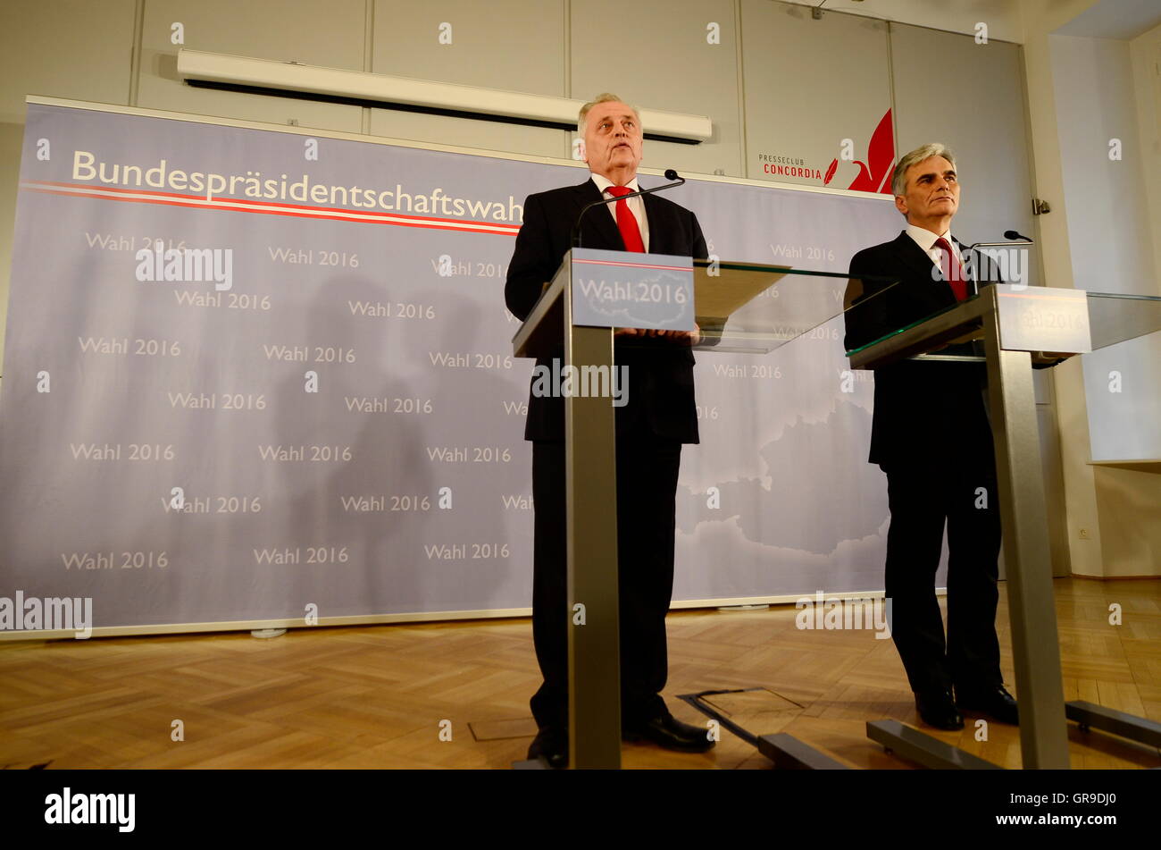 Rudolf Hundstorfer Kandidat für das Amt des Präsidenten der Republik Österreich Stockfoto