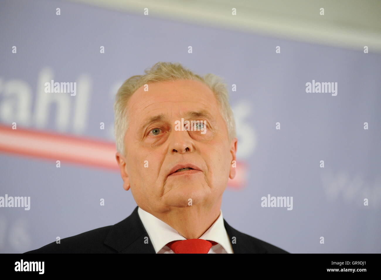 Rudolf Hundstorfer Kandidat für das Amt des Präsidenten der Republik Österreich Stockfoto
