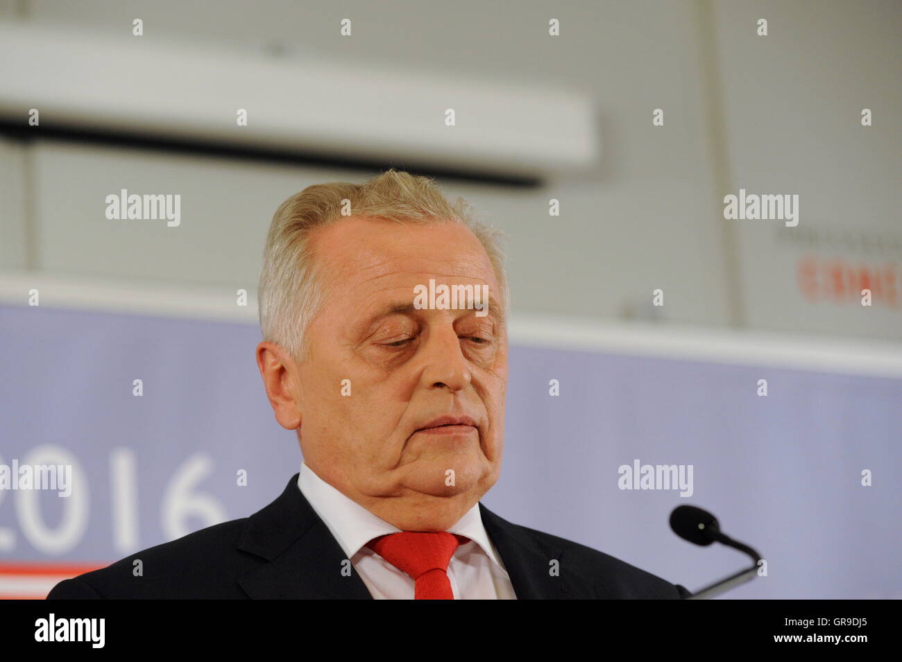 Rudolf Hundstorfer Kandidat für das Amt des Präsidenten der Republik Österreich Stockfoto