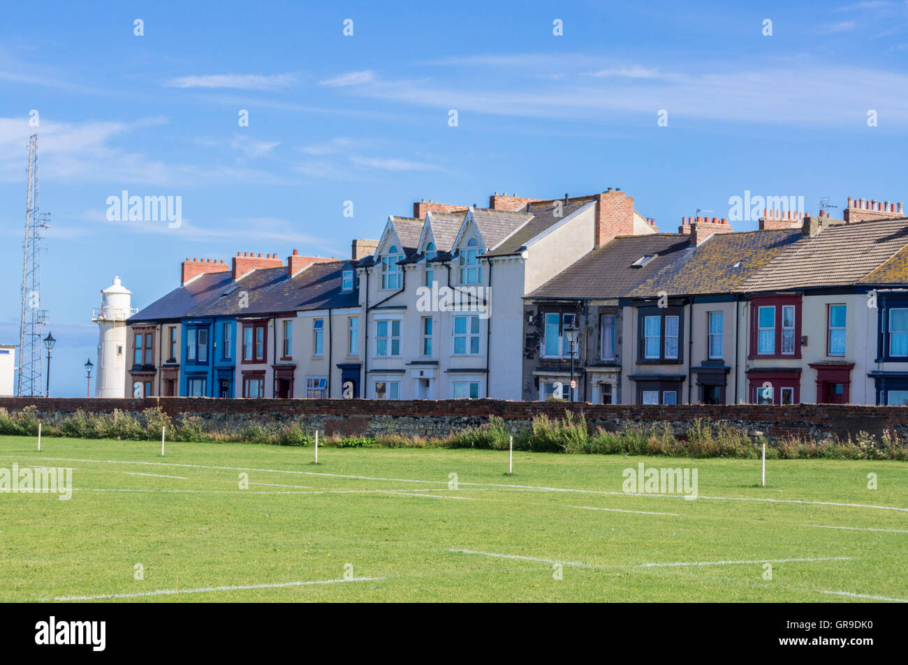 Viktorianischen Reihenhaus Häuser, die Landzunge, Hartlepool, County Durham, England Stockfoto