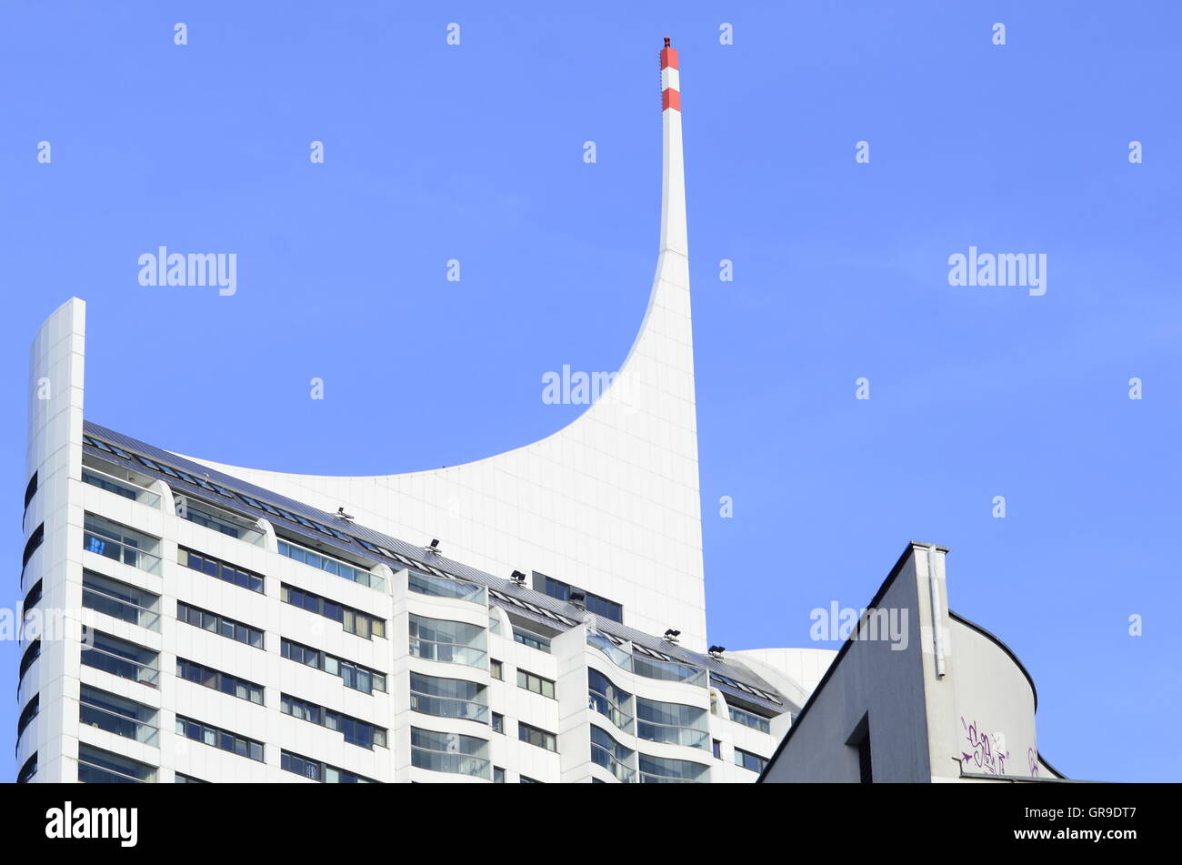 Hochhaus neue Donau, Vienna Stockfoto