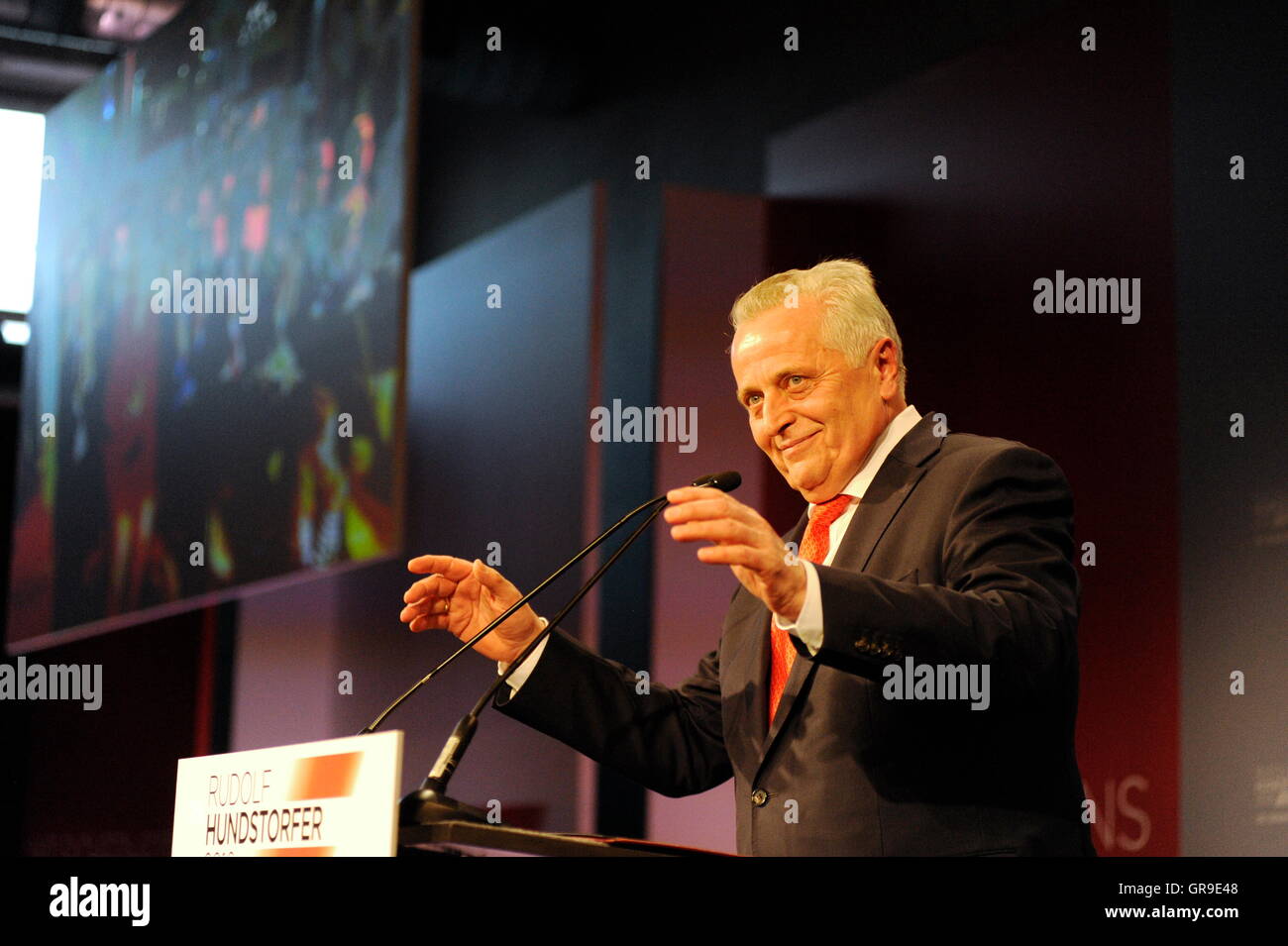 Auftaktveranstaltung für den intensiven Wahlkampf von Rudolf Hundstorfer Stockfoto