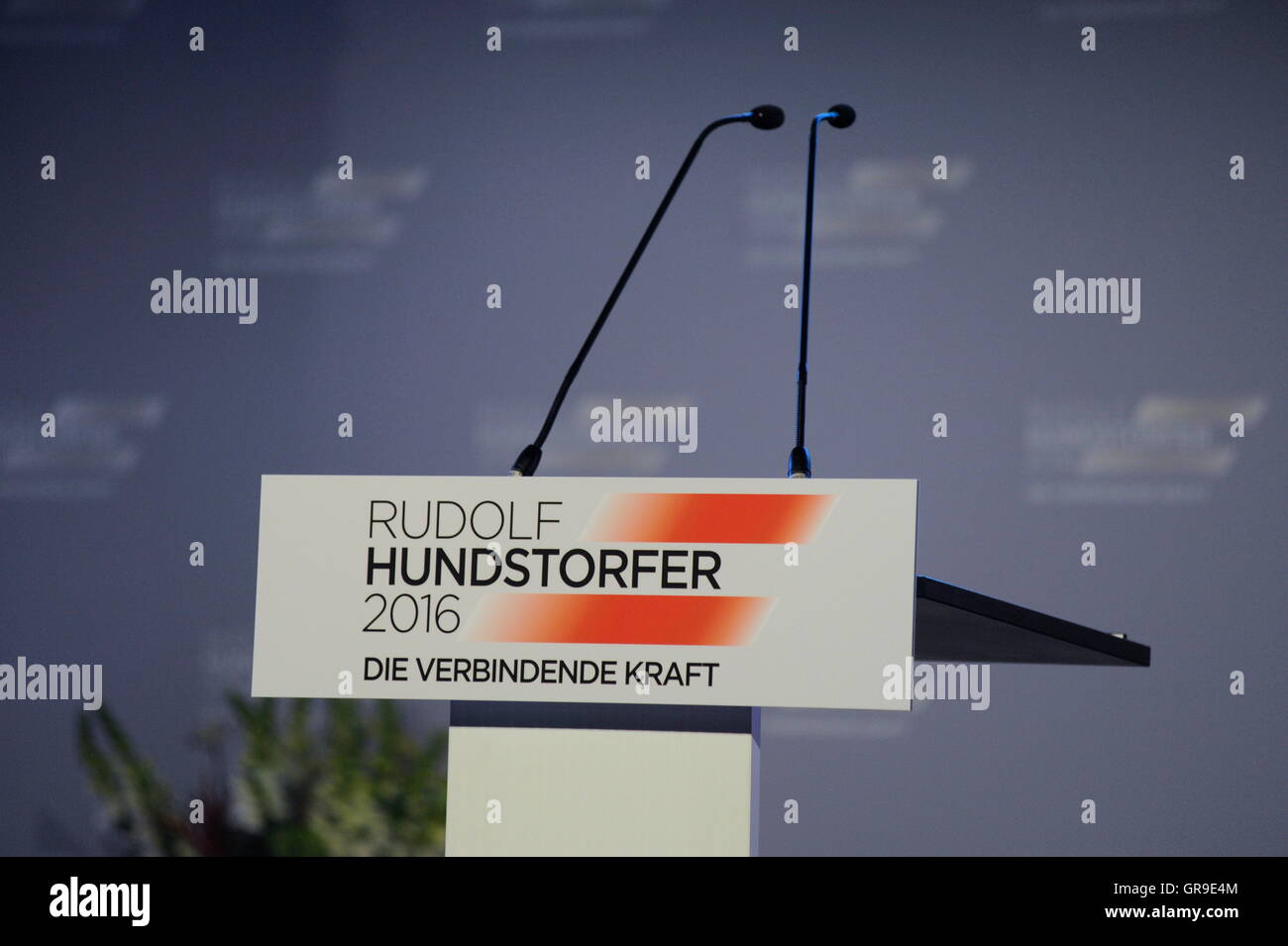 Auftaktveranstaltung für den intensiven Wahlkampf von Rudolf Hundstorfer Stockfoto