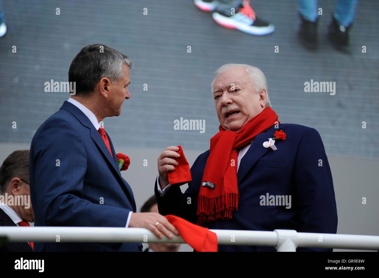 Vienna Spö Provincial Parteisekretär, Georg Niedermühlbichler und Bürgermeister Michael Häupl Stockfoto