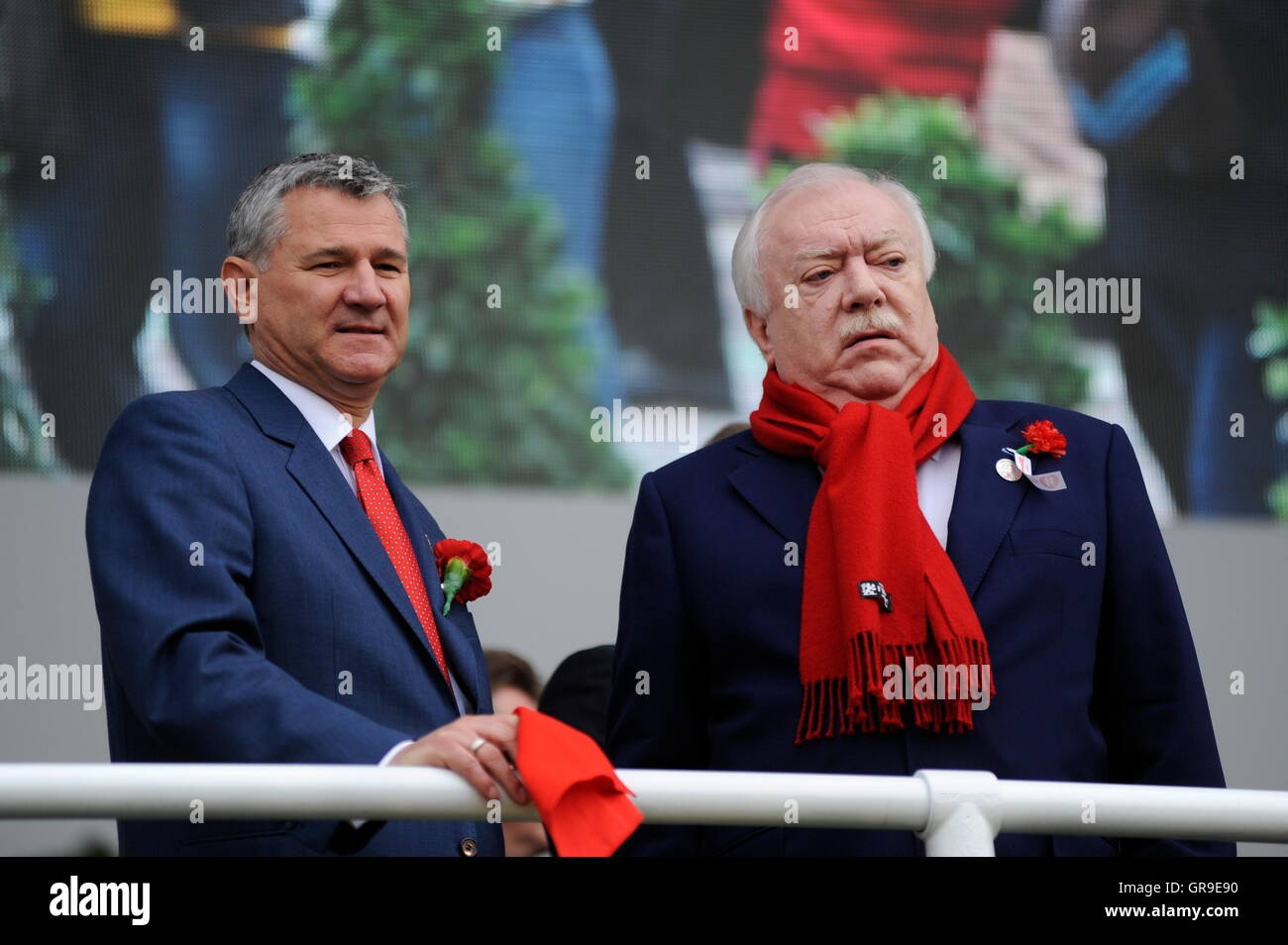Vienna Spö Provincial Parteisekretär, Georg Niedermühlbichler und Bürgermeister Michael Häupl Stockfoto