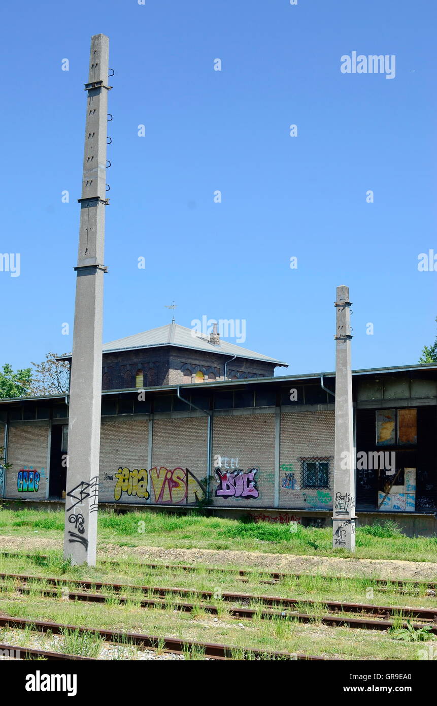 Nord-Bahntrasse In Wien, erste Dampfzug In das Reich von Österreich Stockfoto