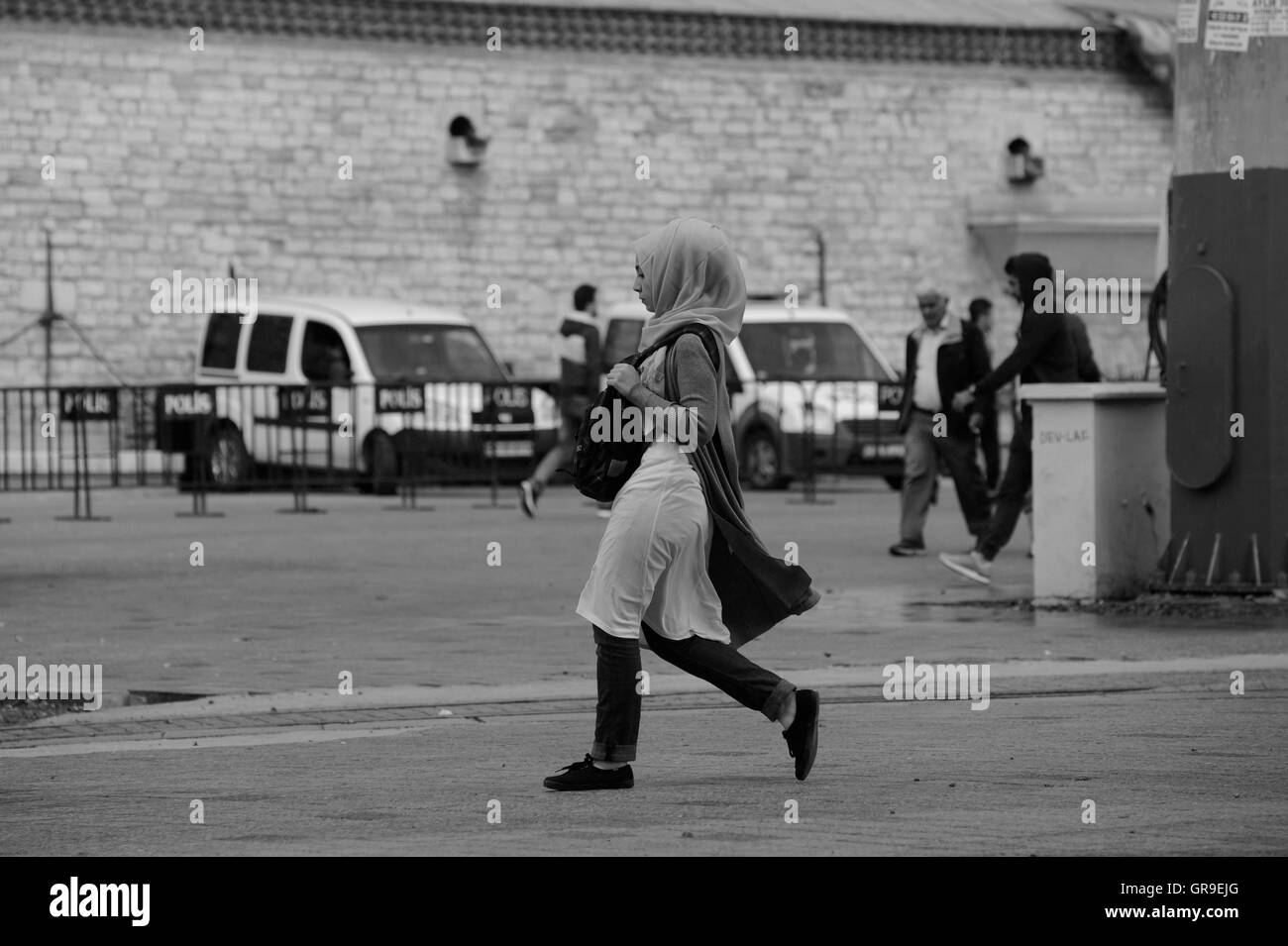 Straßenszene am Taksim-Platz In Istanbul Stockfoto
