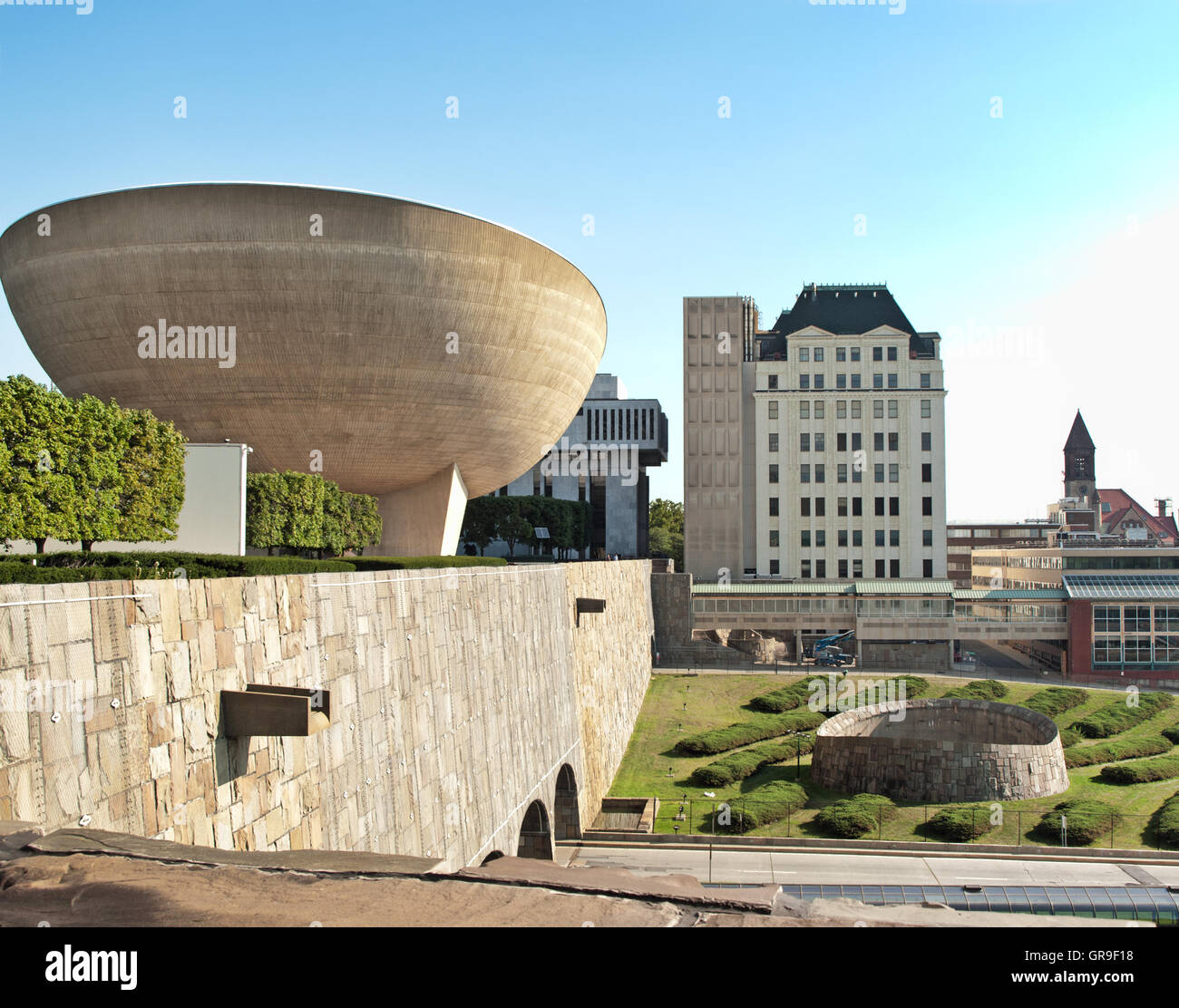 Albany, New York, USA. September, 4,2016. Blick vom Empire State Plaza mit Blick auf Lancaster Straße Stockfoto