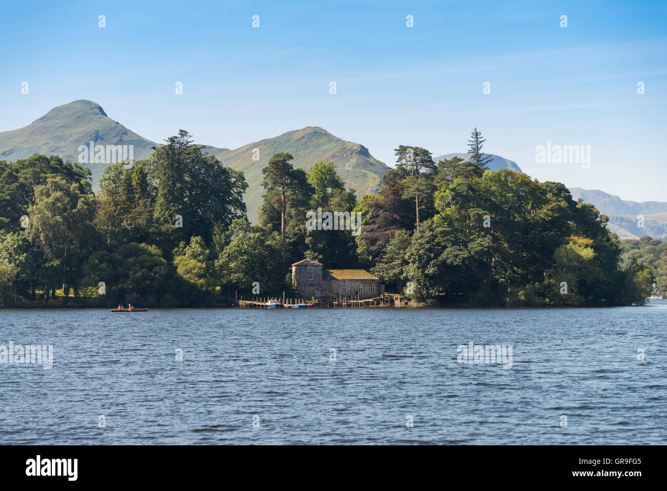 Derwent Insel, Derwent Wasser, See, Lake District, Cumbria, UK Stockfoto