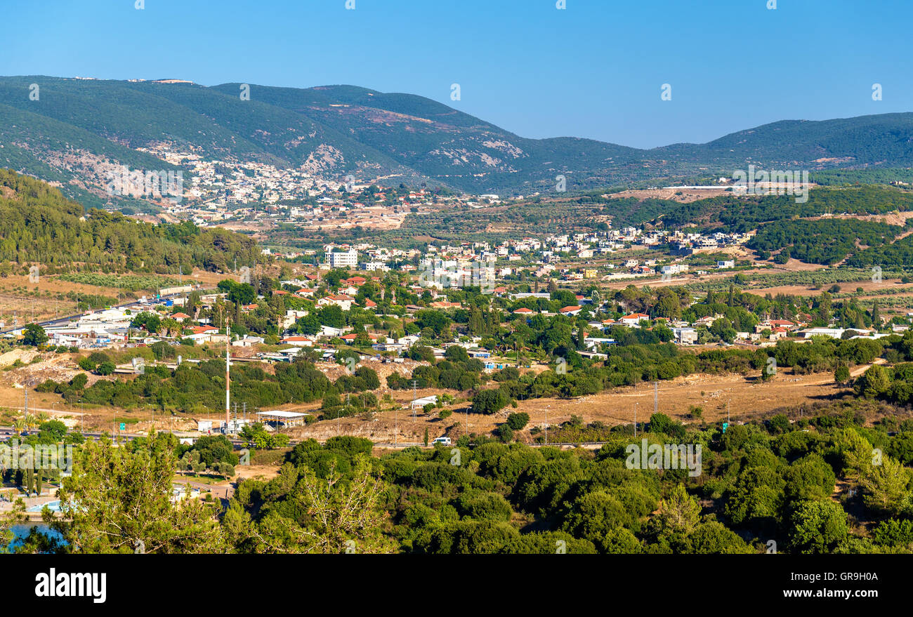 Panorama von Galiläa in der Nähe von Nazareth - Israel Stockfoto