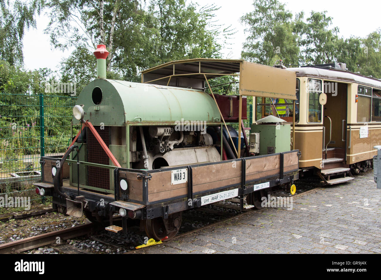 Alte Straßenbahn Stockfoto