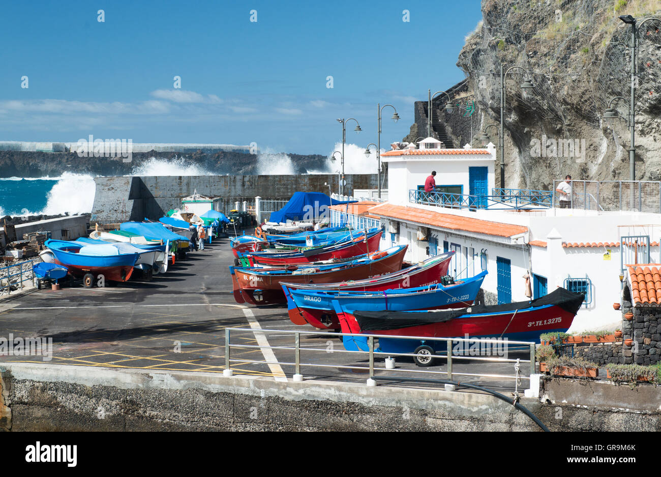 Hafen San Marcos Teneriffa Spanien Stockfoto