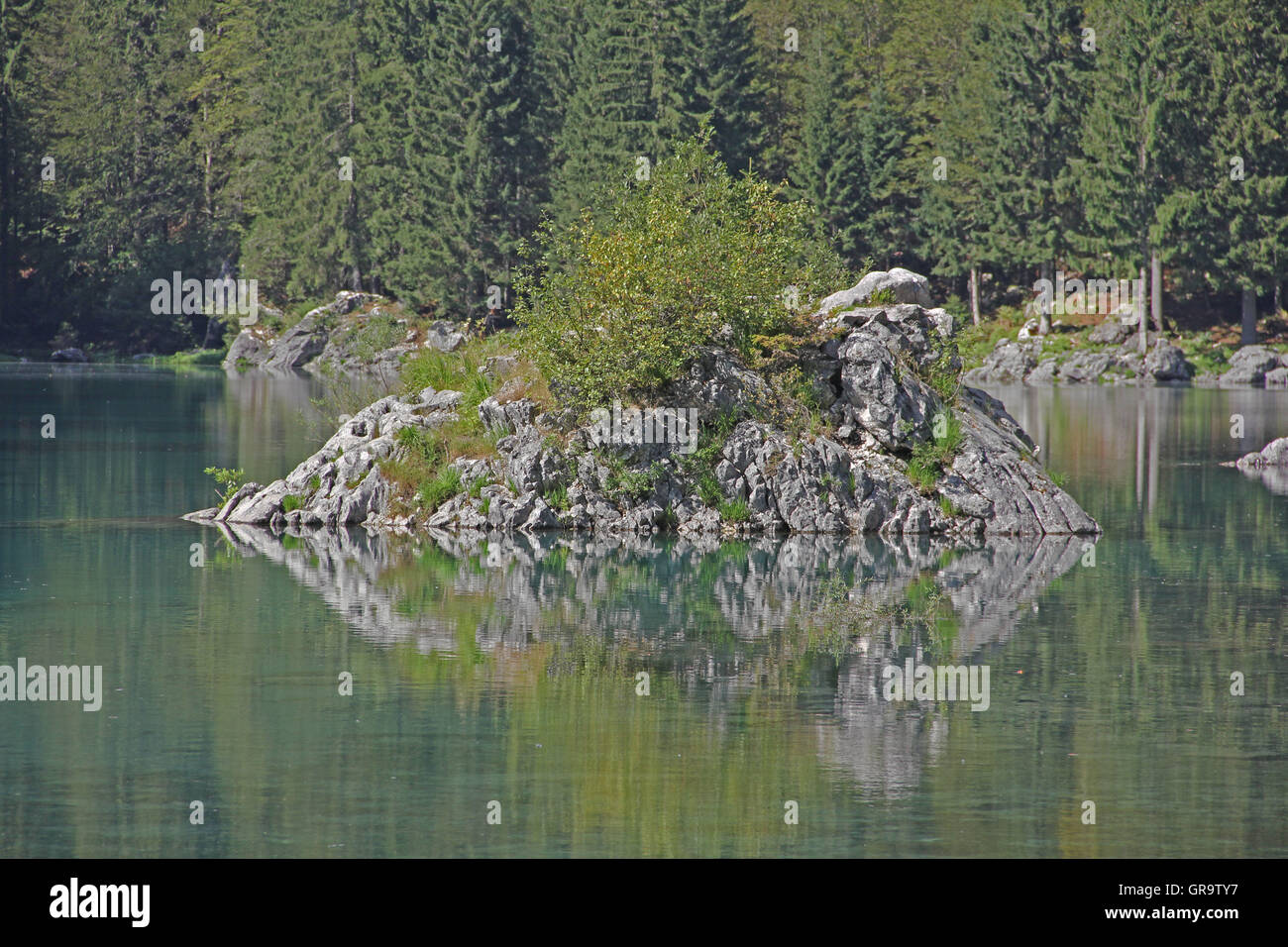 Lago Di Fusine In Italien Stockfoto