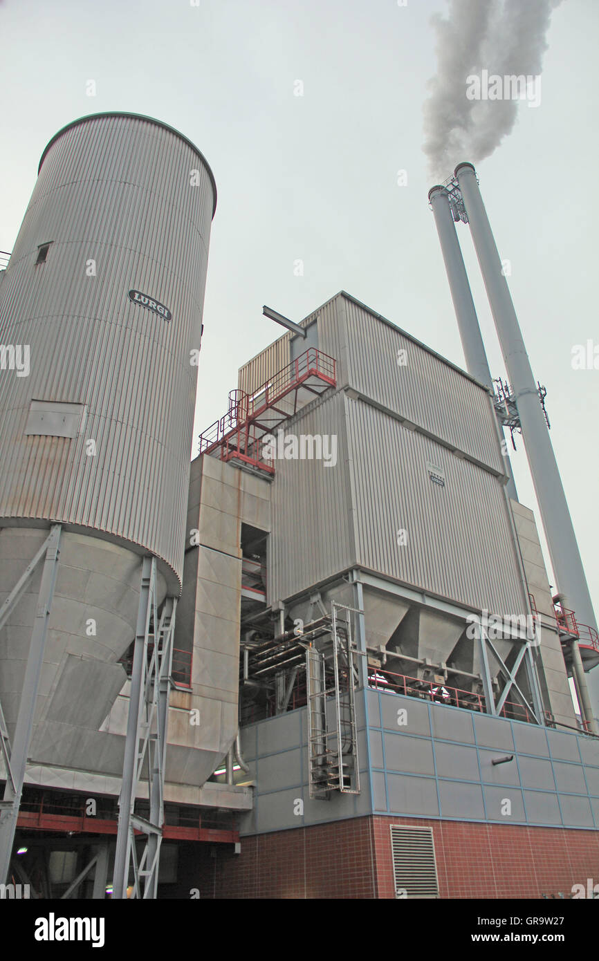 Rauchgasreinigung In Müllverbrennungsanlagen Werk Coburg Stockfoto