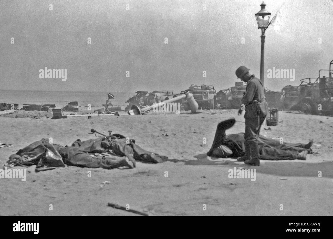 Tod In Belgien im Jahre 1940 während des zweiten Weltkriegs Stockfoto