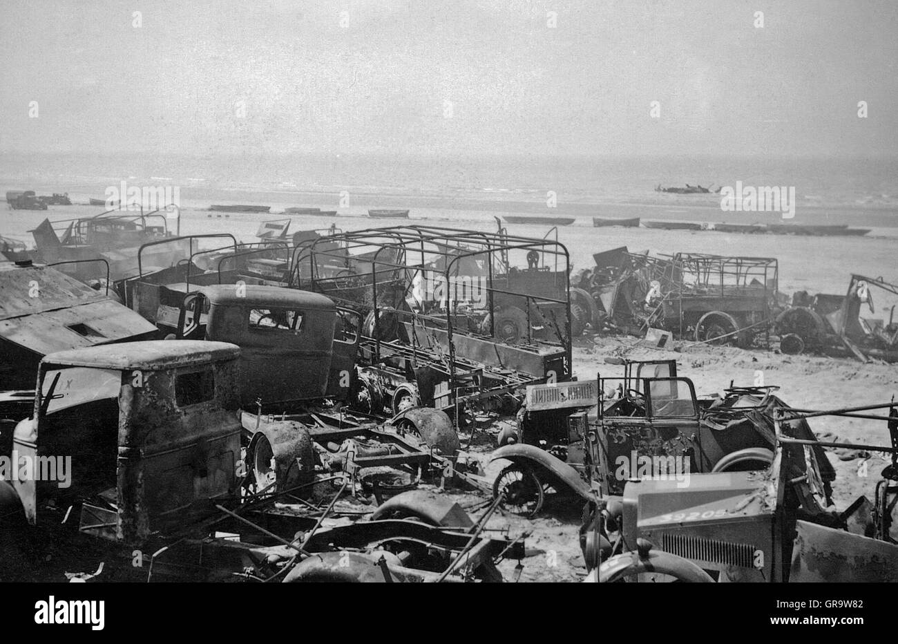 Zerstörung im zweiten Weltkrieg im Jahre 1940 In Belgien Stockfoto